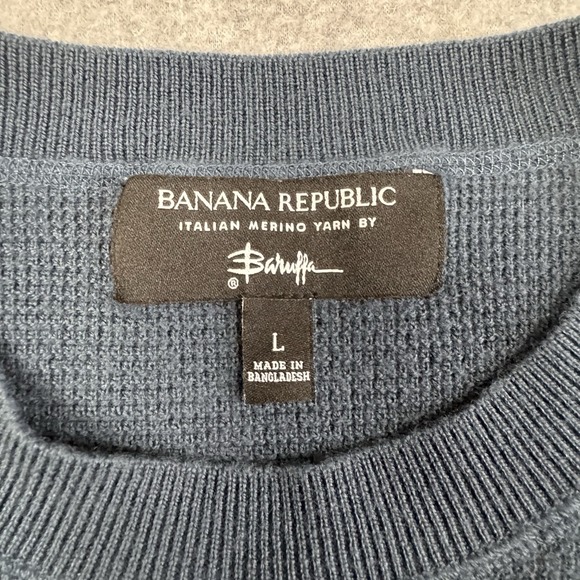 Banana Republic Italian Merino Wool Baruffa Extra Fine Yarn Sweater Mens Large‎ - Picture 3 of 8